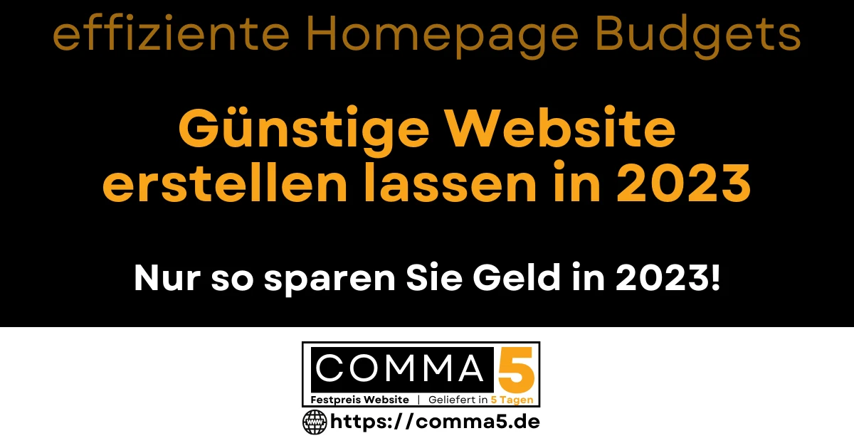 Guenstige Website erstellen lassen in 2023
